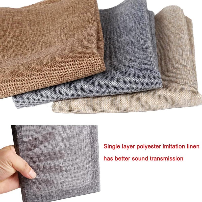 Flushbay Speaker Grill Cloth Linen Single Layer Speaker Fabric Protective Dustproof Mesh Cloth Stereo Fabric Replacement for Home Stage Speakers, Media Cabinet, KTV Box (Beige, 100 * 146cm) - Image 4